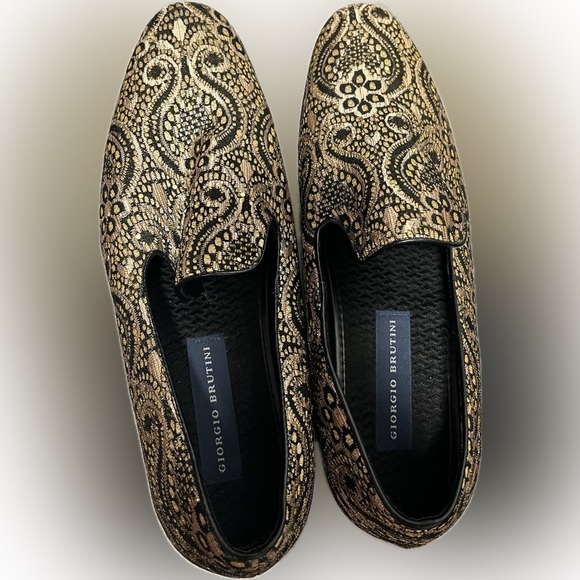 Giorgio Brutini Men\'s Black Gold Cabal Loafer SIZE USM 12 (MB2) main image 4